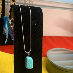 Hand made turquoise jewelry native american pendant